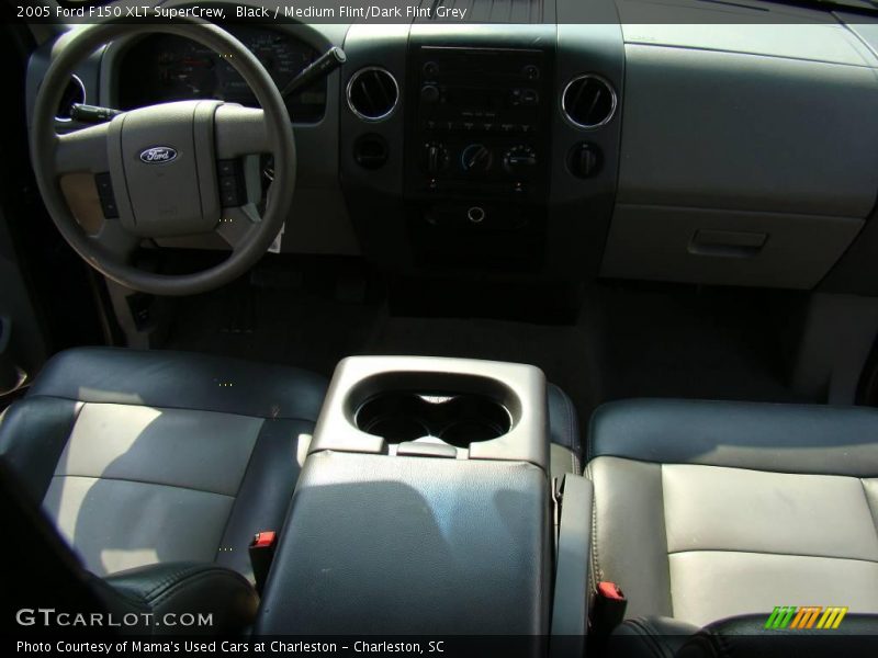 Black / Medium Flint/Dark Flint Grey 2005 Ford F150 XLT SuperCrew