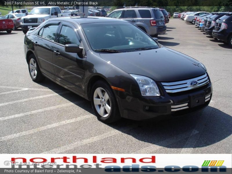 Alloy Metallic / Charcoal Black 2007 Ford Fusion SE V6