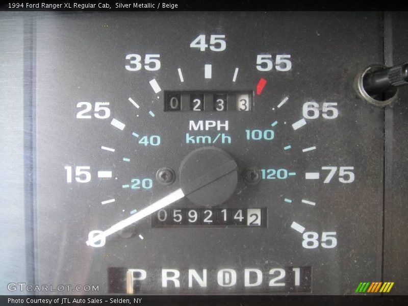 Silver Metallic / Beige 1994 Ford Ranger XL Regular Cab