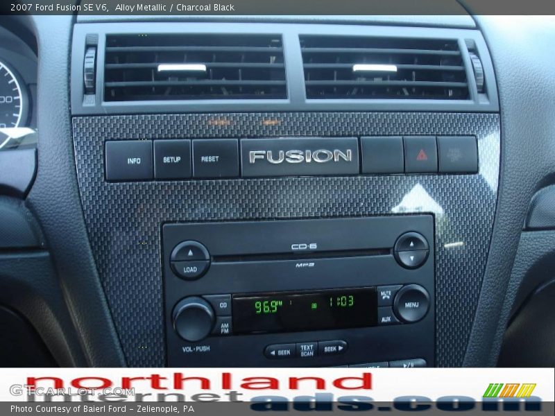 Alloy Metallic / Charcoal Black 2007 Ford Fusion SE V6