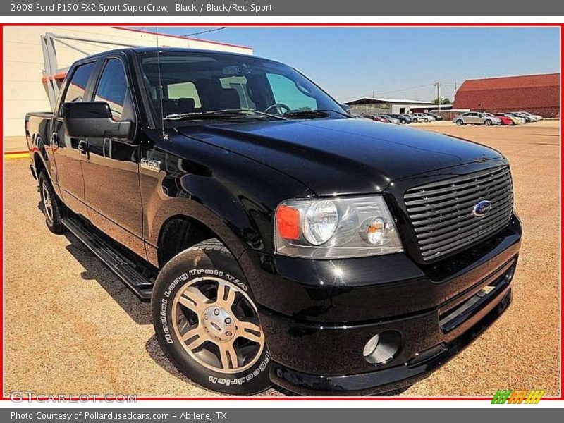 Black / Black/Red Sport 2008 Ford F150 FX2 Sport SuperCrew