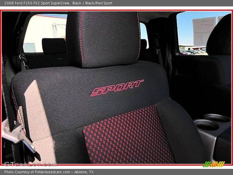 Black / Black/Red Sport 2008 Ford F150 FX2 Sport SuperCrew