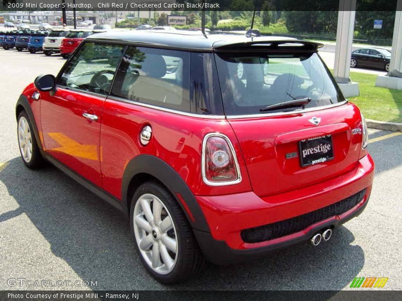 Chili Red / Checkered Carbon Black/Black 2009 Mini Cooper S Hardtop