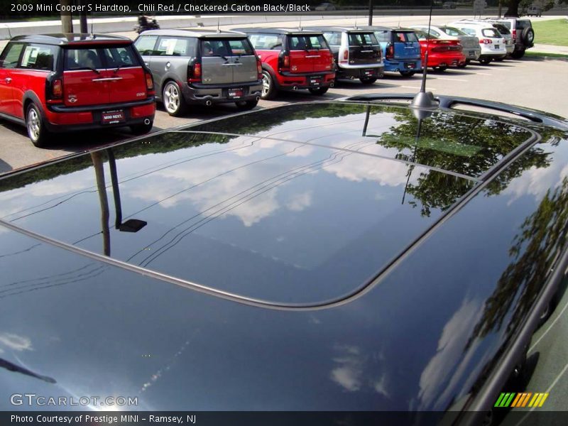 Chili Red / Checkered Carbon Black/Black 2009 Mini Cooper S Hardtop