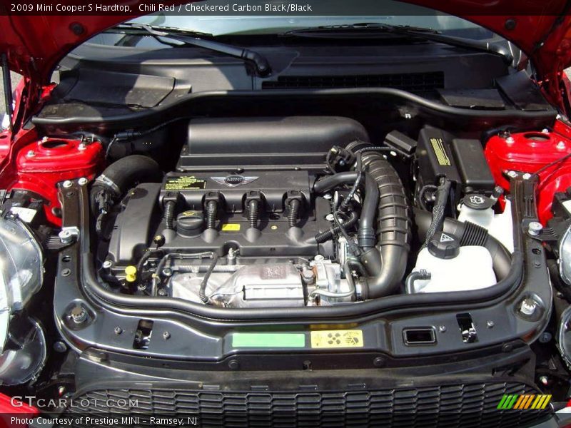 Chili Red / Checkered Carbon Black/Black 2009 Mini Cooper S Hardtop