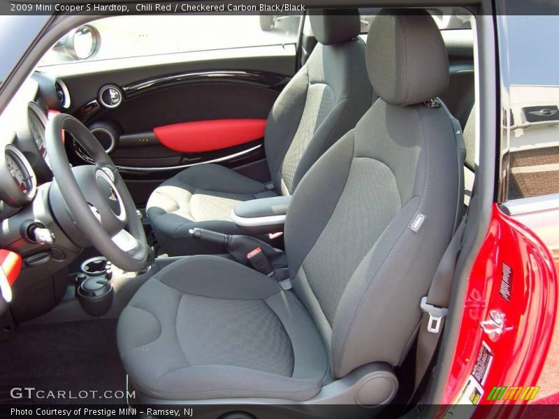 Chili Red / Checkered Carbon Black/Black 2009 Mini Cooper S Hardtop