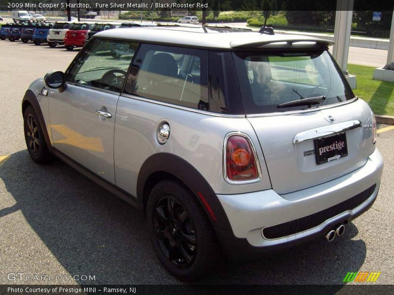 Pure Silver Metallic / Black/Rooster Red 2009 Mini Cooper S Hardtop