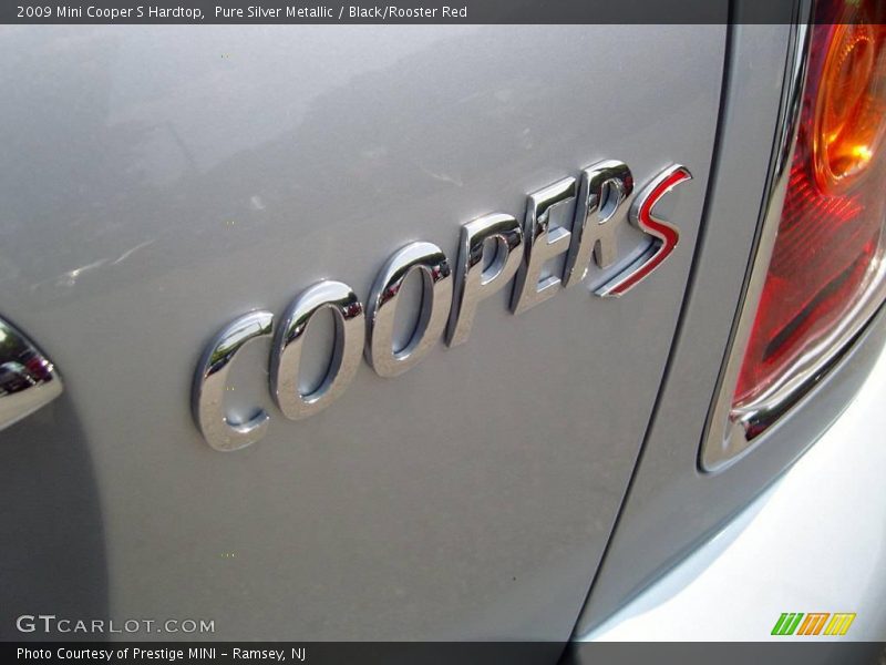 Pure Silver Metallic / Black/Rooster Red 2009 Mini Cooper S Hardtop