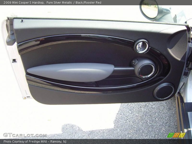 Pure Silver Metallic / Black/Rooster Red 2009 Mini Cooper S Hardtop