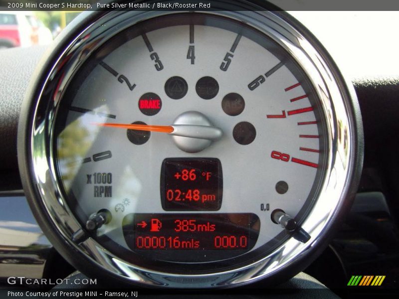 Pure Silver Metallic / Black/Rooster Red 2009 Mini Cooper S Hardtop