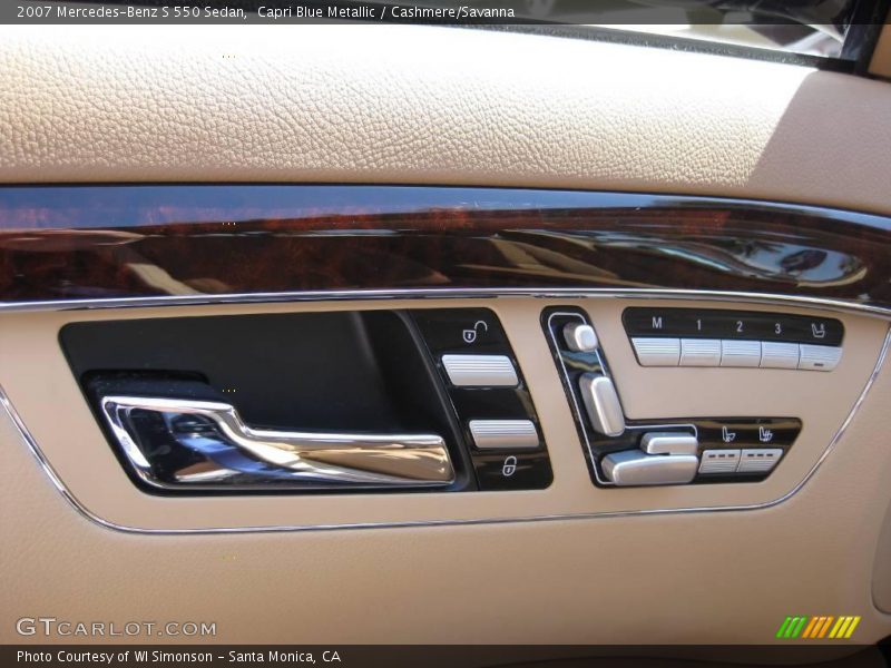 Capri Blue Metallic / Cashmere/Savanna 2007 Mercedes-Benz S 550 Sedan