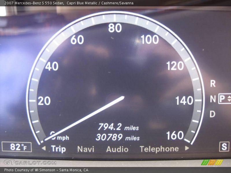 Capri Blue Metallic / Cashmere/Savanna 2007 Mercedes-Benz S 550 Sedan
