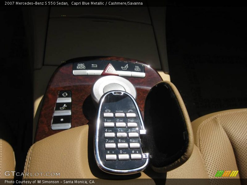 Capri Blue Metallic / Cashmere/Savanna 2007 Mercedes-Benz S 550 Sedan