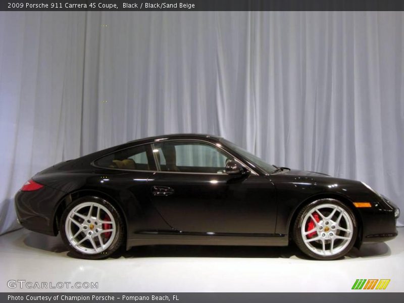 Black / Black/Sand Beige 2009 Porsche 911 Carrera 4S Coupe