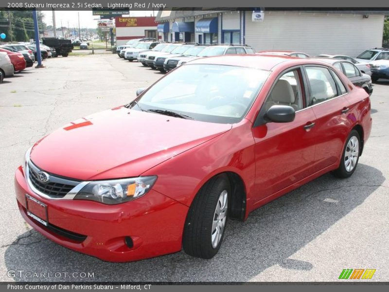 Lightning Red / Ivory 2008 Subaru Impreza 2.5i Sedan