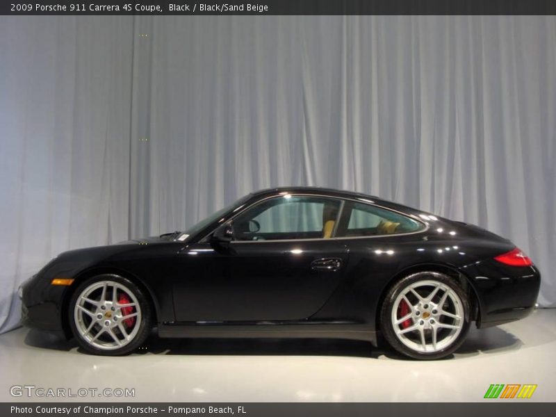 Black / Black/Sand Beige 2009 Porsche 911 Carrera 4S Coupe