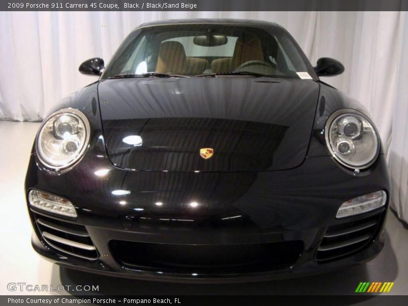 Black / Black/Sand Beige 2009 Porsche 911 Carrera 4S Coupe