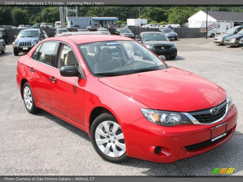 Lightning Red / Ivory 2008 Subaru Impreza 2.5i Sedan