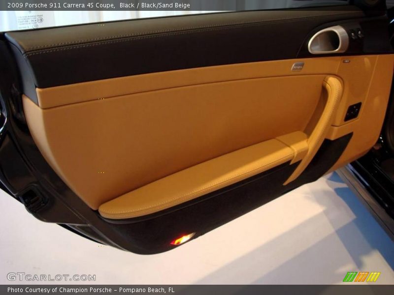 Black / Black/Sand Beige 2009 Porsche 911 Carrera 4S Coupe