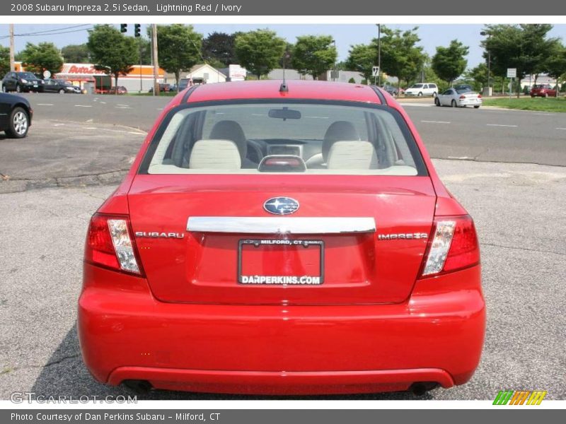 Lightning Red / Ivory 2008 Subaru Impreza 2.5i Sedan