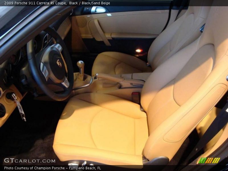 Black / Black/Sand Beige 2009 Porsche 911 Carrera 4S Coupe