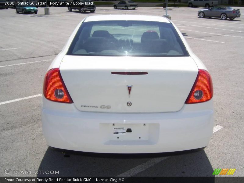 Ivory White / Ebony Black 2008 Pontiac G6 Sedan