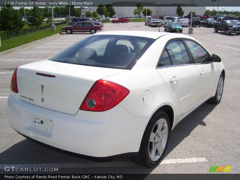 Ivory White / Ebony Black 2008 Pontiac G6 Sedan