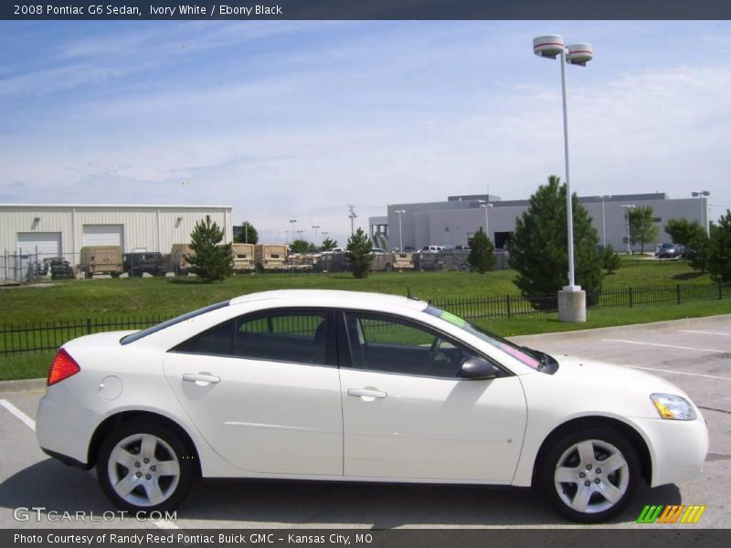 Ivory White / Ebony Black 2008 Pontiac G6 Sedan