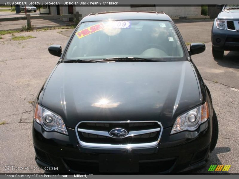Obsidian Black Pearl / Off Black 2009 Subaru Legacy 2.5i Sedan