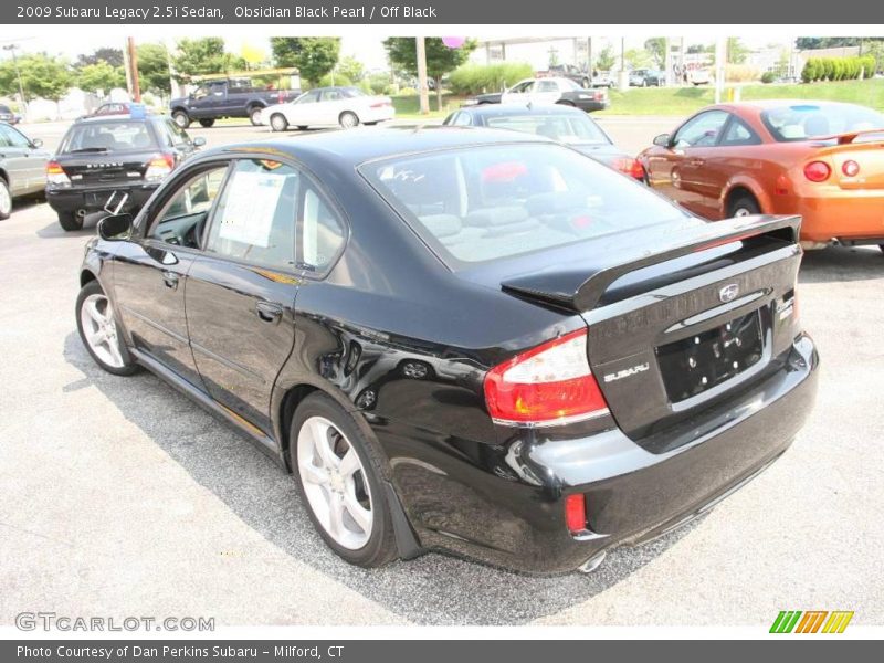Obsidian Black Pearl / Off Black 2009 Subaru Legacy 2.5i Sedan