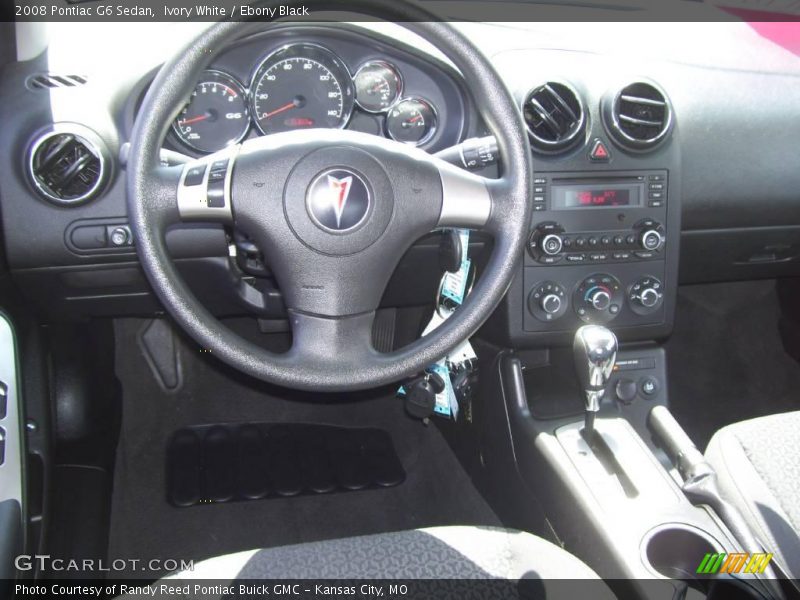 Ivory White / Ebony Black 2008 Pontiac G6 Sedan