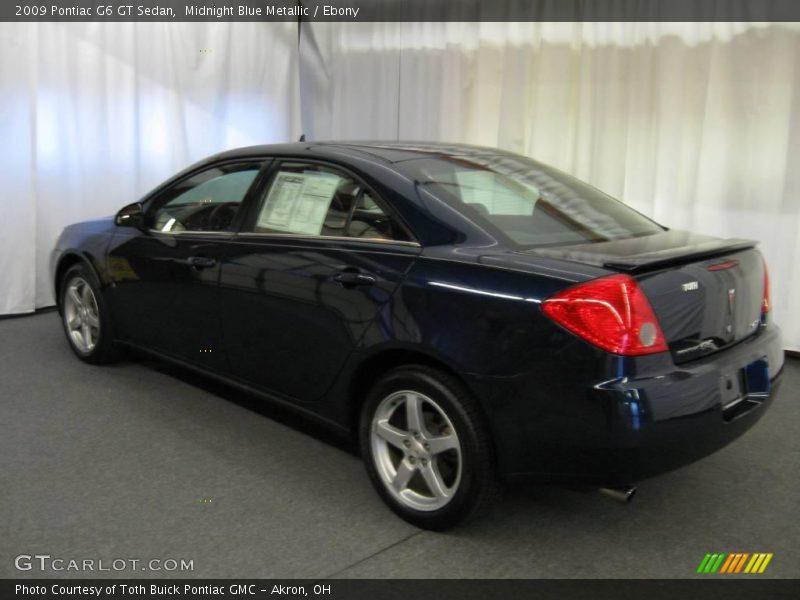 Midnight Blue Metallic / Ebony 2009 Pontiac G6 GT Sedan