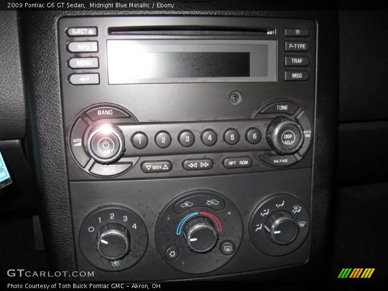 Midnight Blue Metallic / Ebony 2009 Pontiac G6 GT Sedan