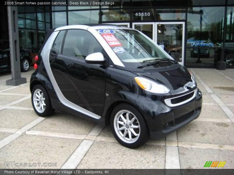 Deep Black / Design Beige 2008 Smart fortwo passion cabriolet