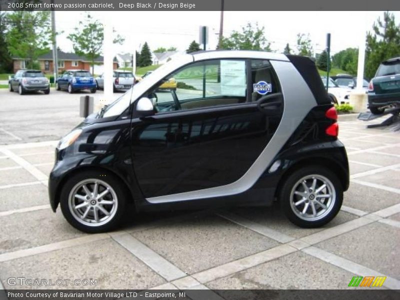 Deep Black / Design Beige 2008 Smart fortwo passion cabriolet