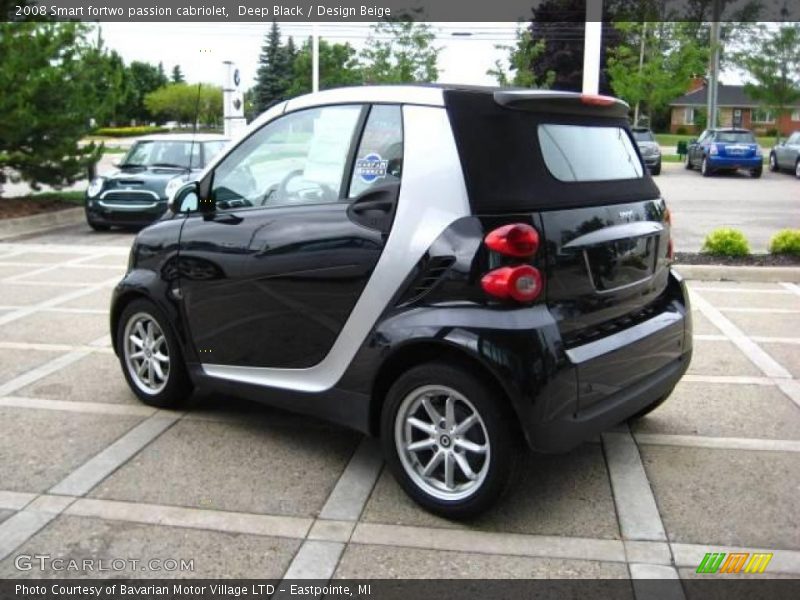 Deep Black / Design Beige 2008 Smart fortwo passion cabriolet