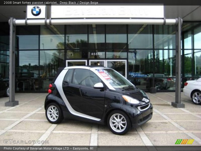 Deep Black / Design Beige 2008 Smart fortwo passion cabriolet