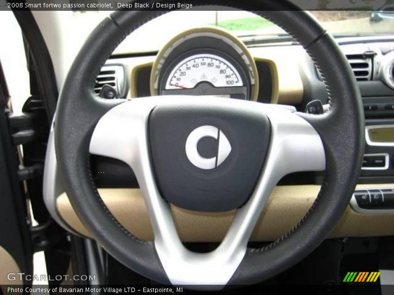 Deep Black / Design Beige 2008 Smart fortwo passion cabriolet