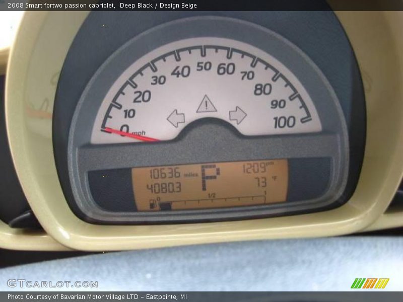 Deep Black / Design Beige 2008 Smart fortwo passion cabriolet