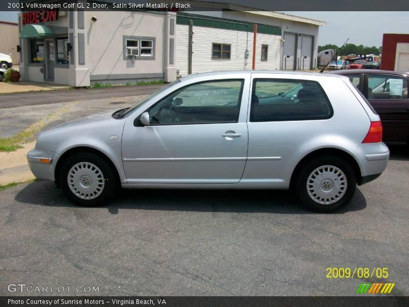 Satin Silver Metallic / Black 2001 Volkswagen Golf GL 2 Door