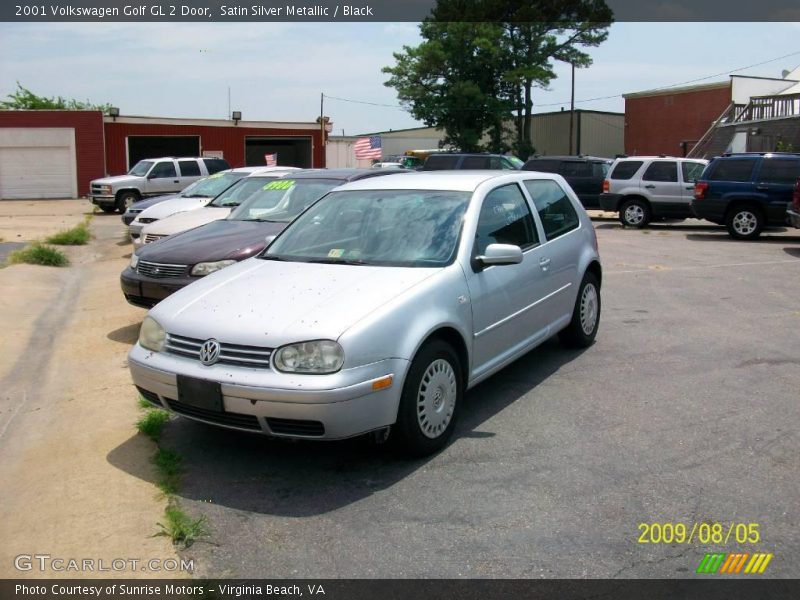 Satin Silver Metallic / Black 2001 Volkswagen Golf GL 2 Door