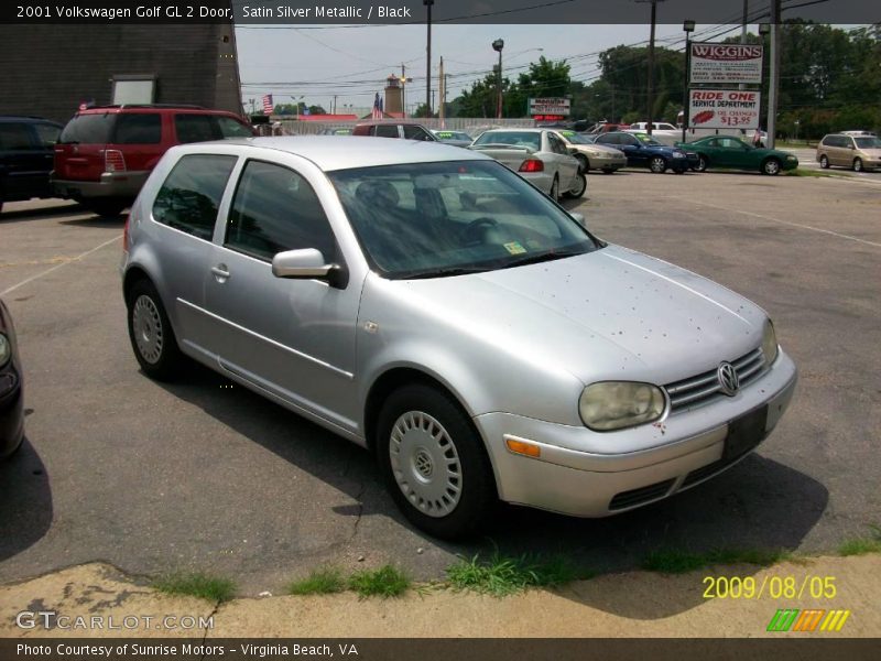 Satin Silver Metallic / Black 2001 Volkswagen Golf GL 2 Door