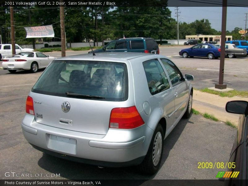 Satin Silver Metallic / Black 2001 Volkswagen Golf GL 2 Door