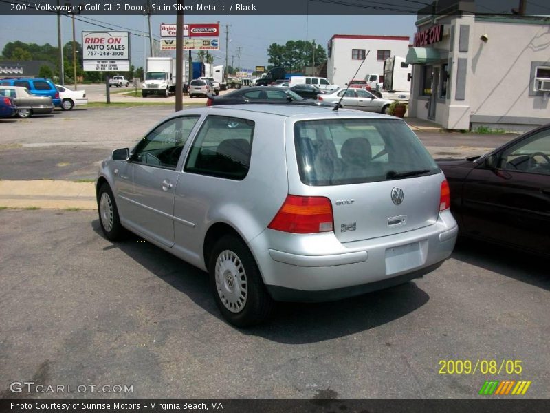 Satin Silver Metallic / Black 2001 Volkswagen Golf GL 2 Door