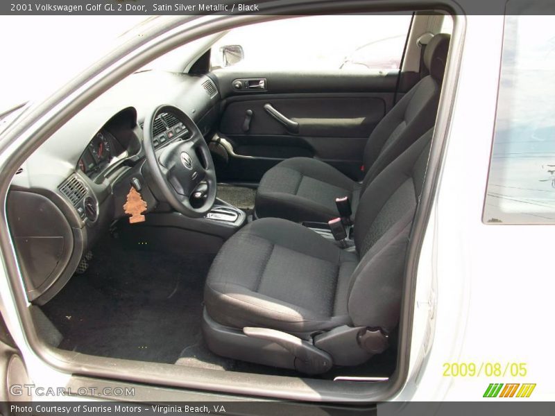 Satin Silver Metallic / Black 2001 Volkswagen Golf GL 2 Door