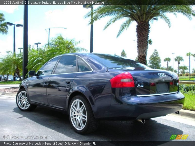 Europa Blue Mica Metallic / Melange 1998 Audi A6 2.8 quattro Sedan