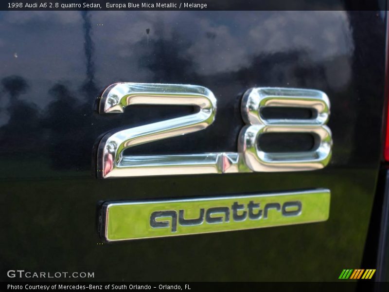 Europa Blue Mica Metallic / Melange 1998 Audi A6 2.8 quattro Sedan