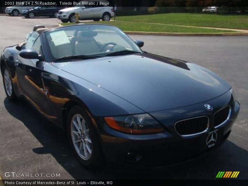 Toledo Blue Metallic / Beige 2003 BMW Z4 2.5i Roadster
