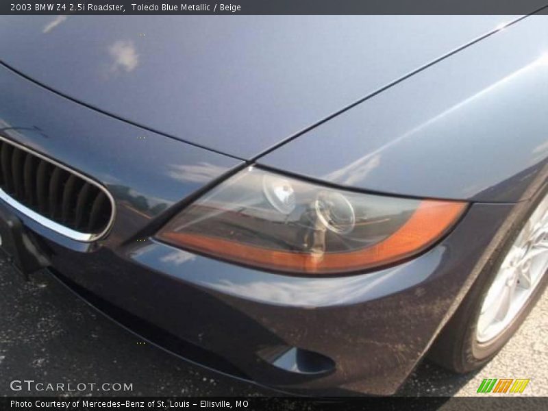 Toledo Blue Metallic / Beige 2003 BMW Z4 2.5i Roadster