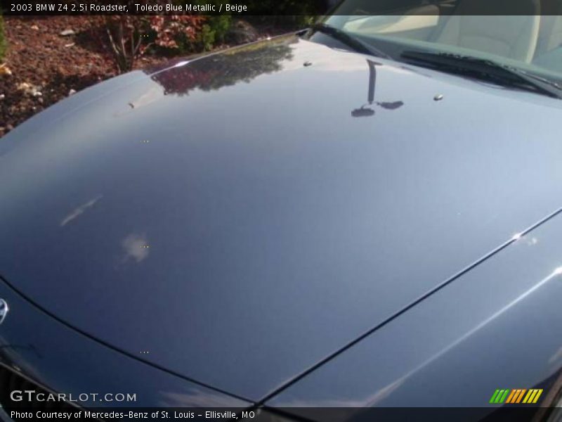 Toledo Blue Metallic / Beige 2003 BMW Z4 2.5i Roadster